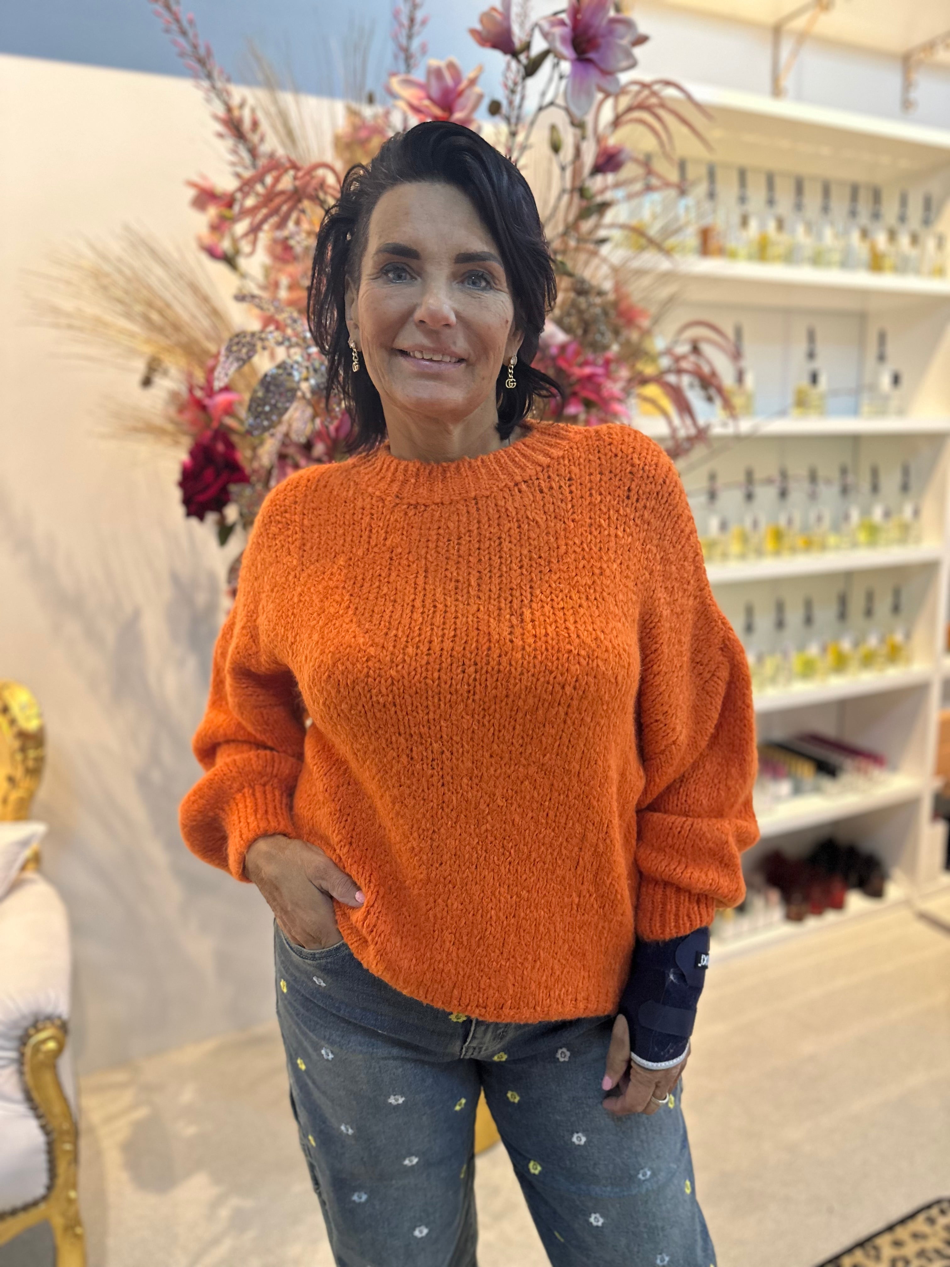 Gebreide trui "Knitted" Oranje