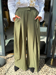 Wijde broek "Mies" groen