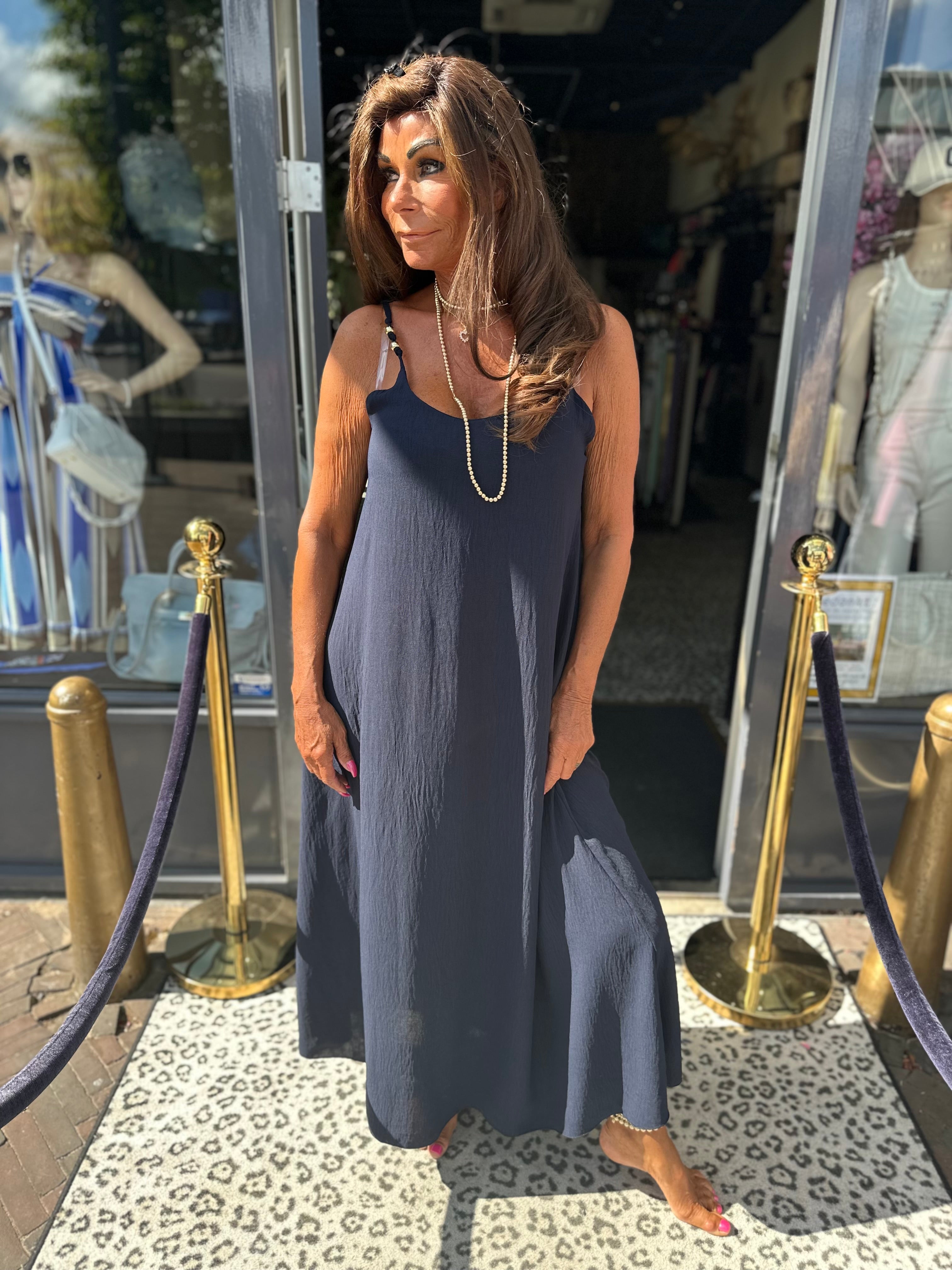 Jurk "Laila" donkerblauw