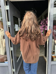Blouse "Joulie" donkerbruin