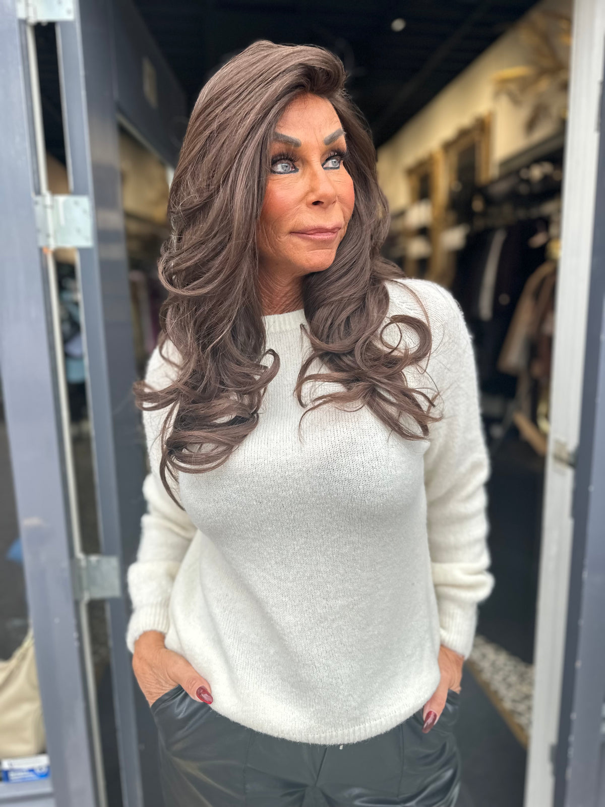 Top lange mouw "Cozy" Ecru