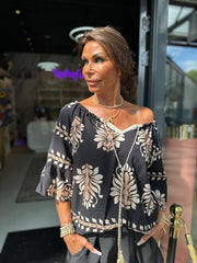 Blouse "Lover" Zwart