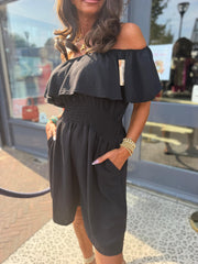 Korte jumpsuit "la vida" Zwart