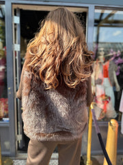 Gilet "Almost autumn" Donkerbruin