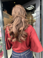 Top "Wide" vleermuismouw steenrood