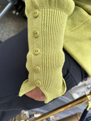 Lange mouwen top "Buttons" Appelgroen