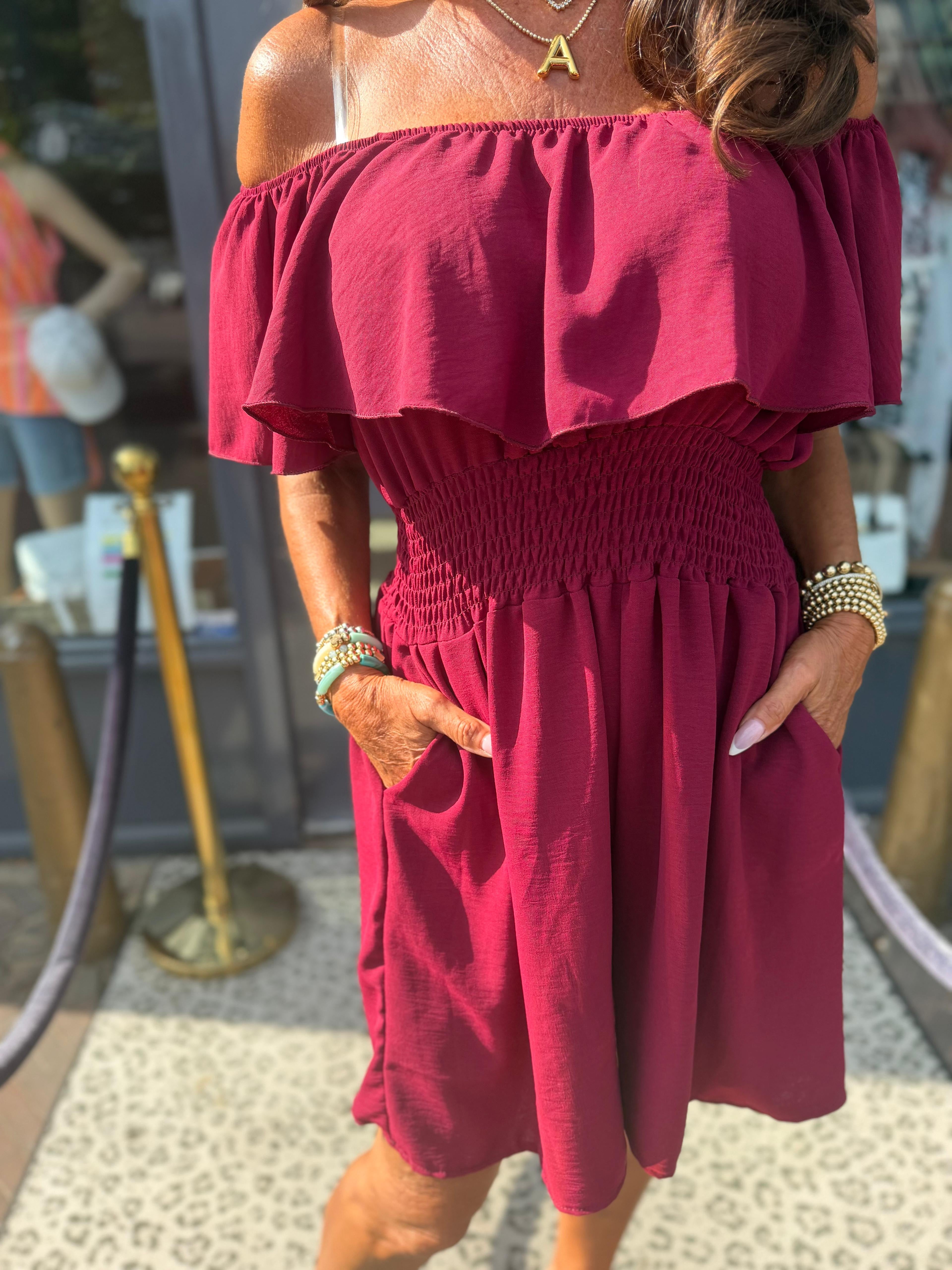 Korte jumpsuit "la vida" Bordeaux