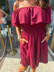 Korte jumpsuit "la vida" Bordeaux