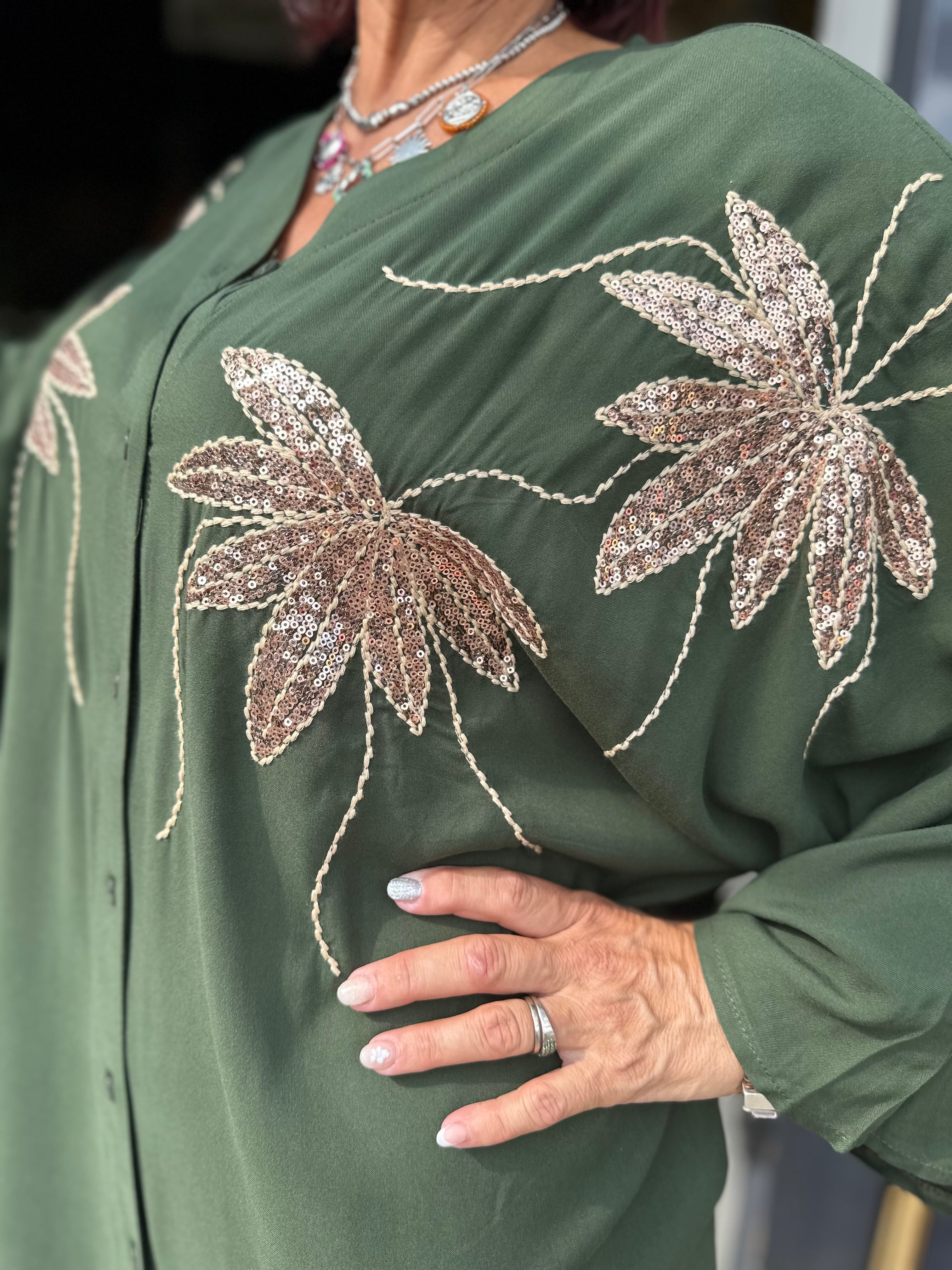 Jurk "Golden Leaf" Groen