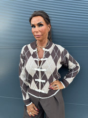 Vest "wiebertje An" bruin taupe