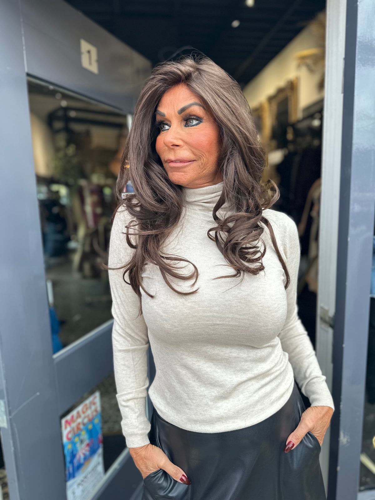 Col top "Amy" beige