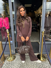 2 delig set “all you need” Donkerbruin