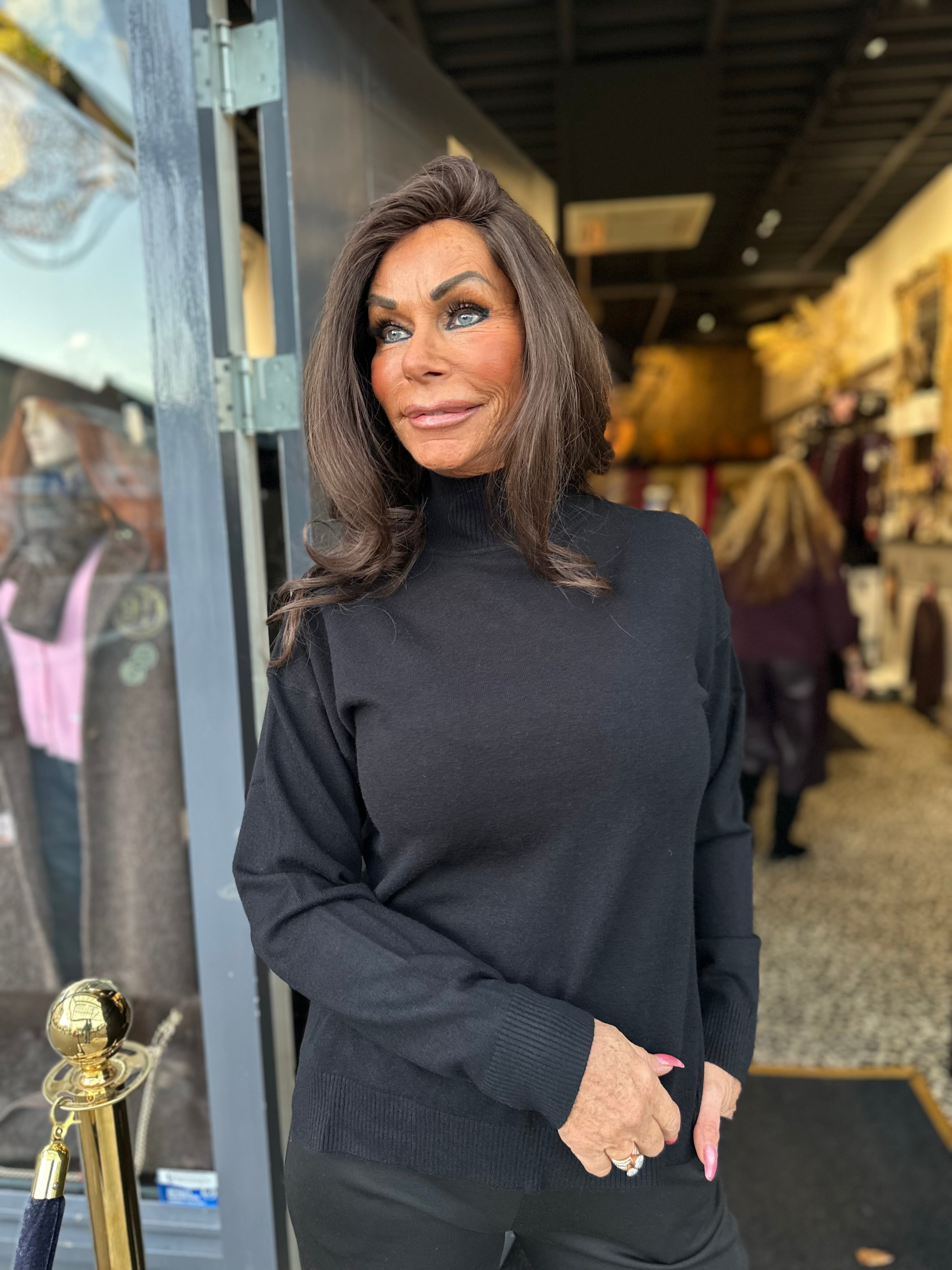 Turtle top "Java" Zwart