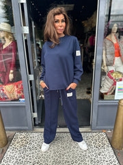 Life isn't perfect set lange mouw "Navy"
