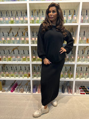 2 delig set lange rok “Snow” zwart