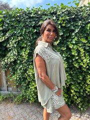 2 delig set "Havana" Legergroen