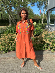 Viscose Jurk "Mila" Brique