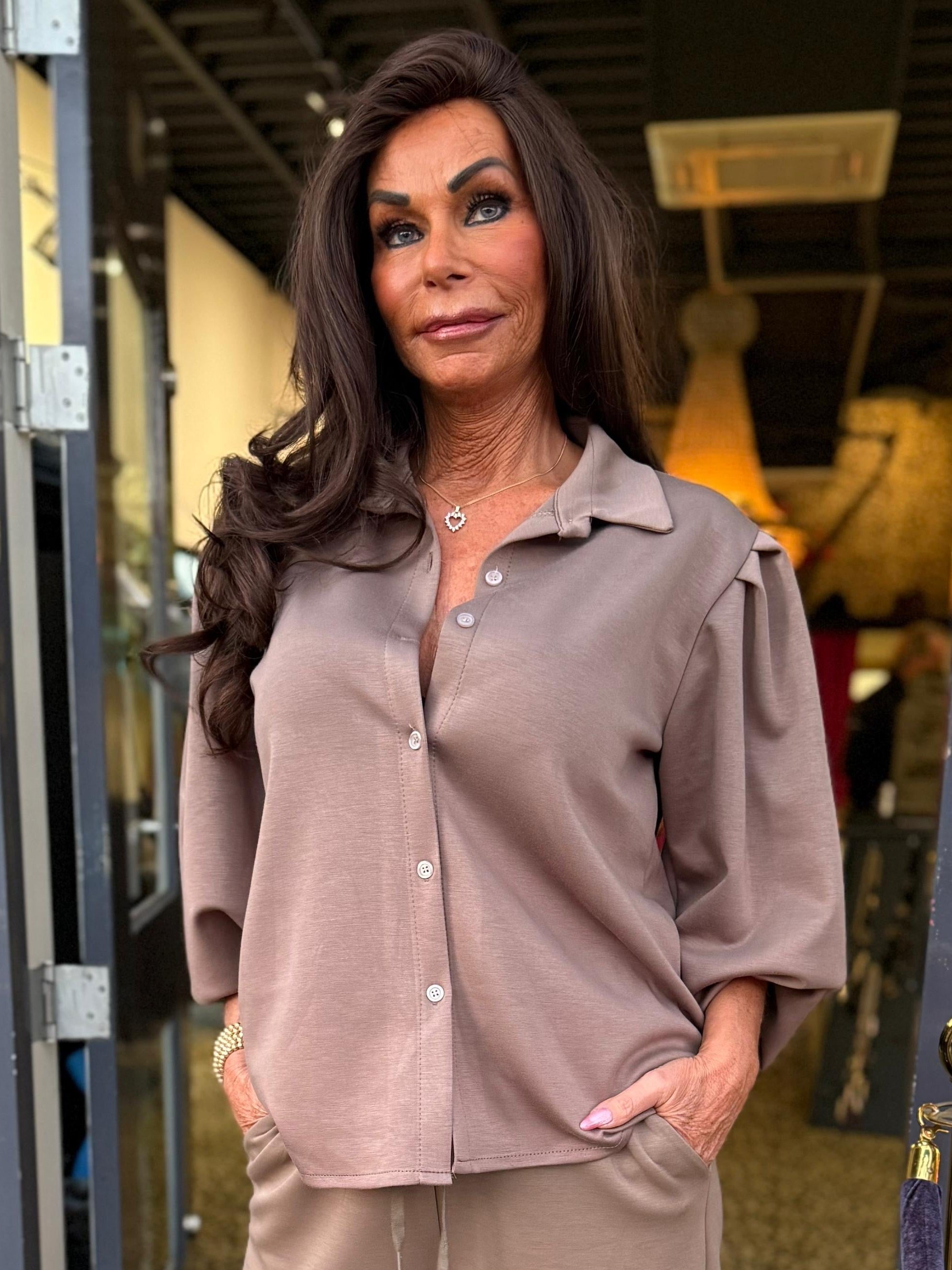 Comfy blouse “Taupe”