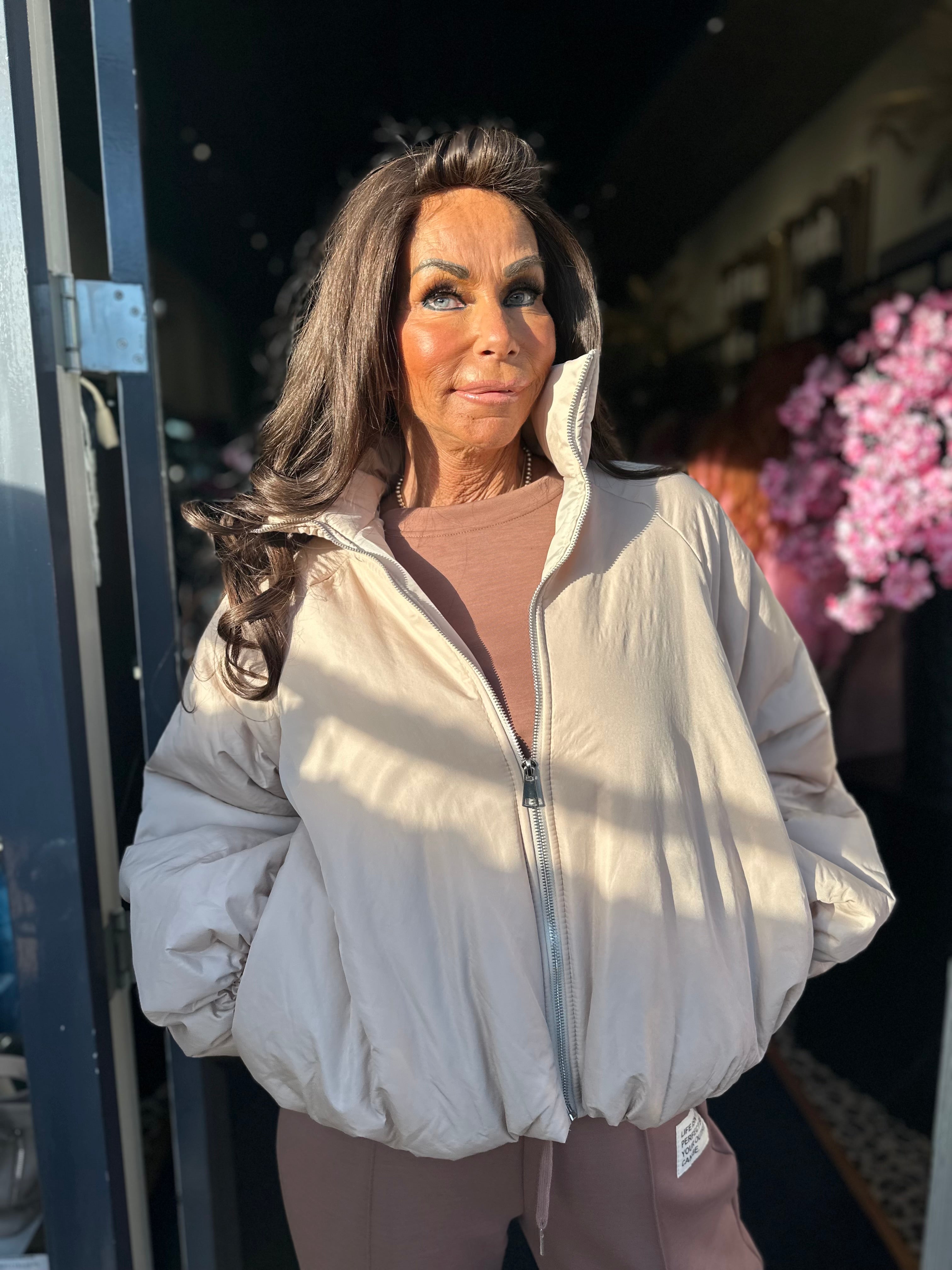 Bomberjas Pofmouw Beige