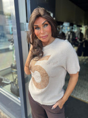 Top "Number five" Beige