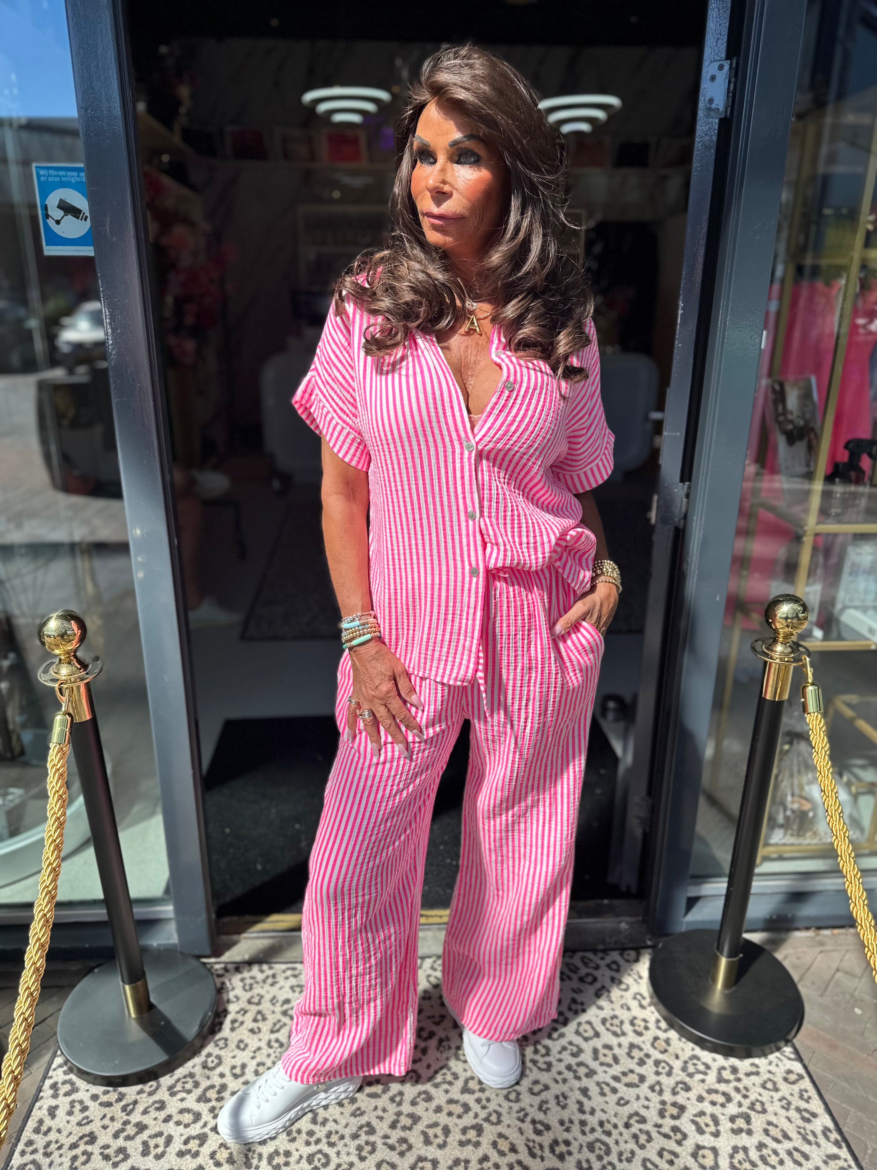 2 delig set "Hydrofiel" Neon roze