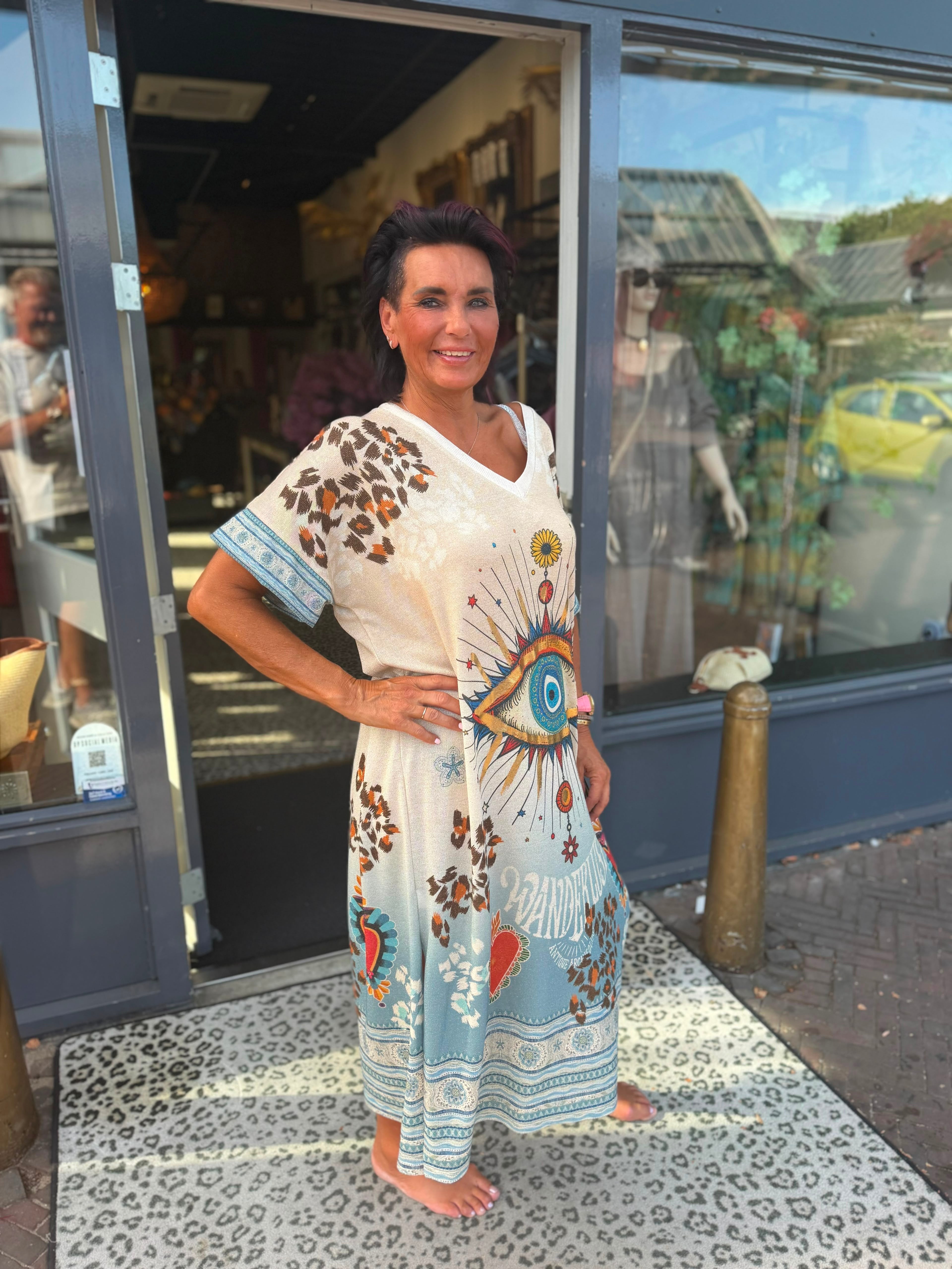Lurex Jurk “Dreamcatcher” korte mouw