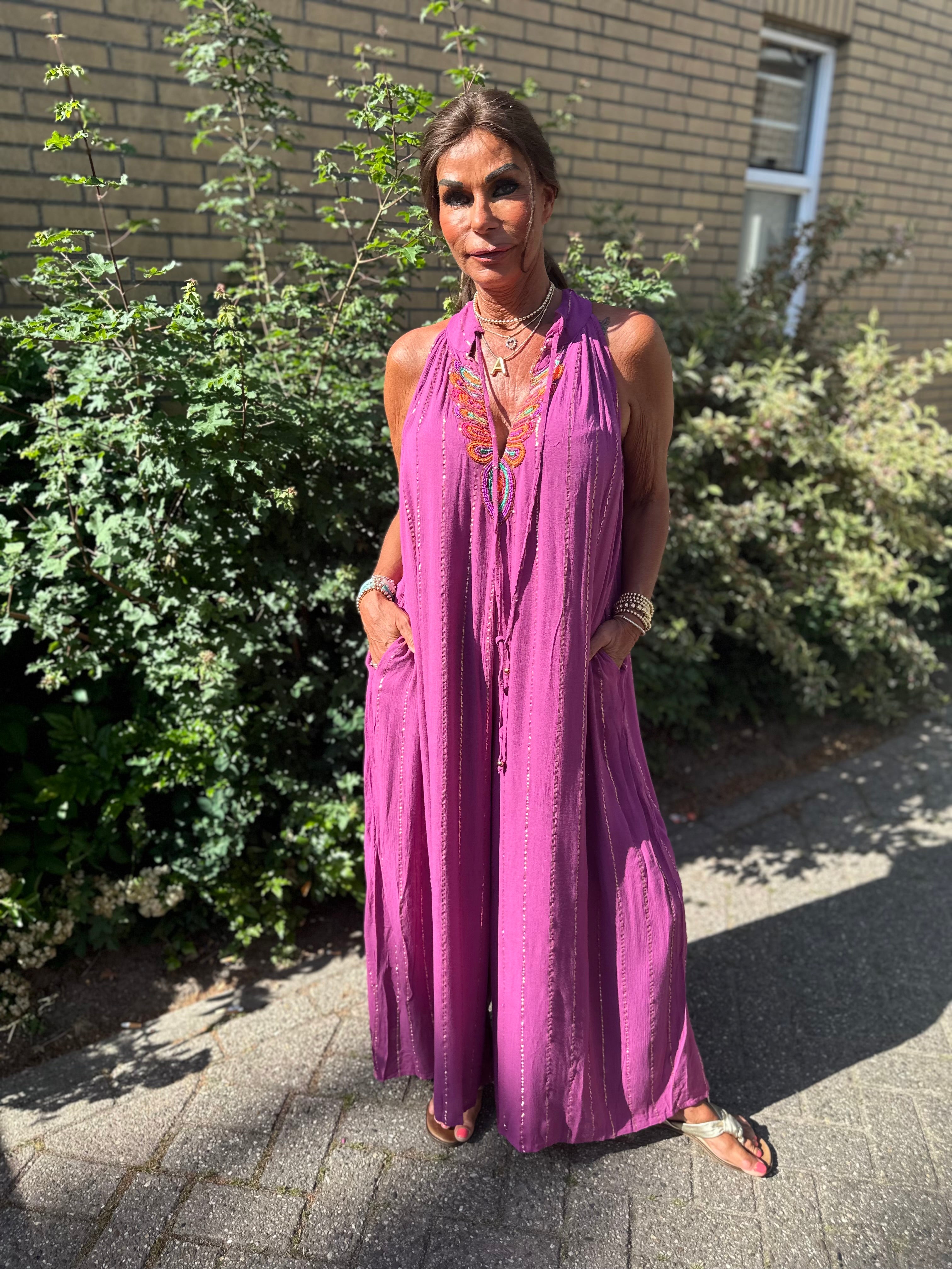 Jumpsuit Gold&Silver Castello Lilac
