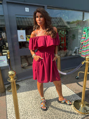 Korte jumpsuit "la vida" Bordeaux