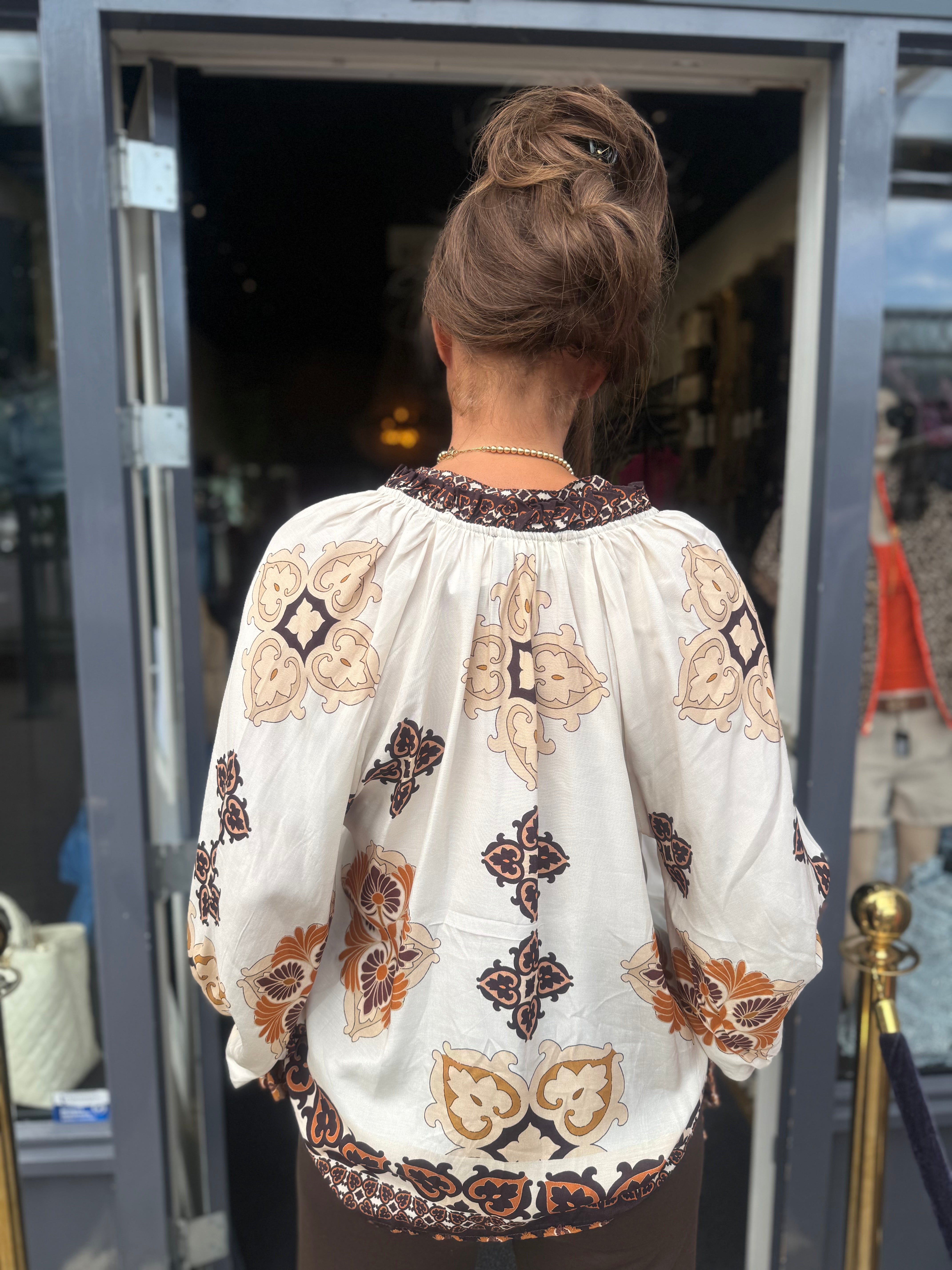 Viscose blouse "Rachel" Beige