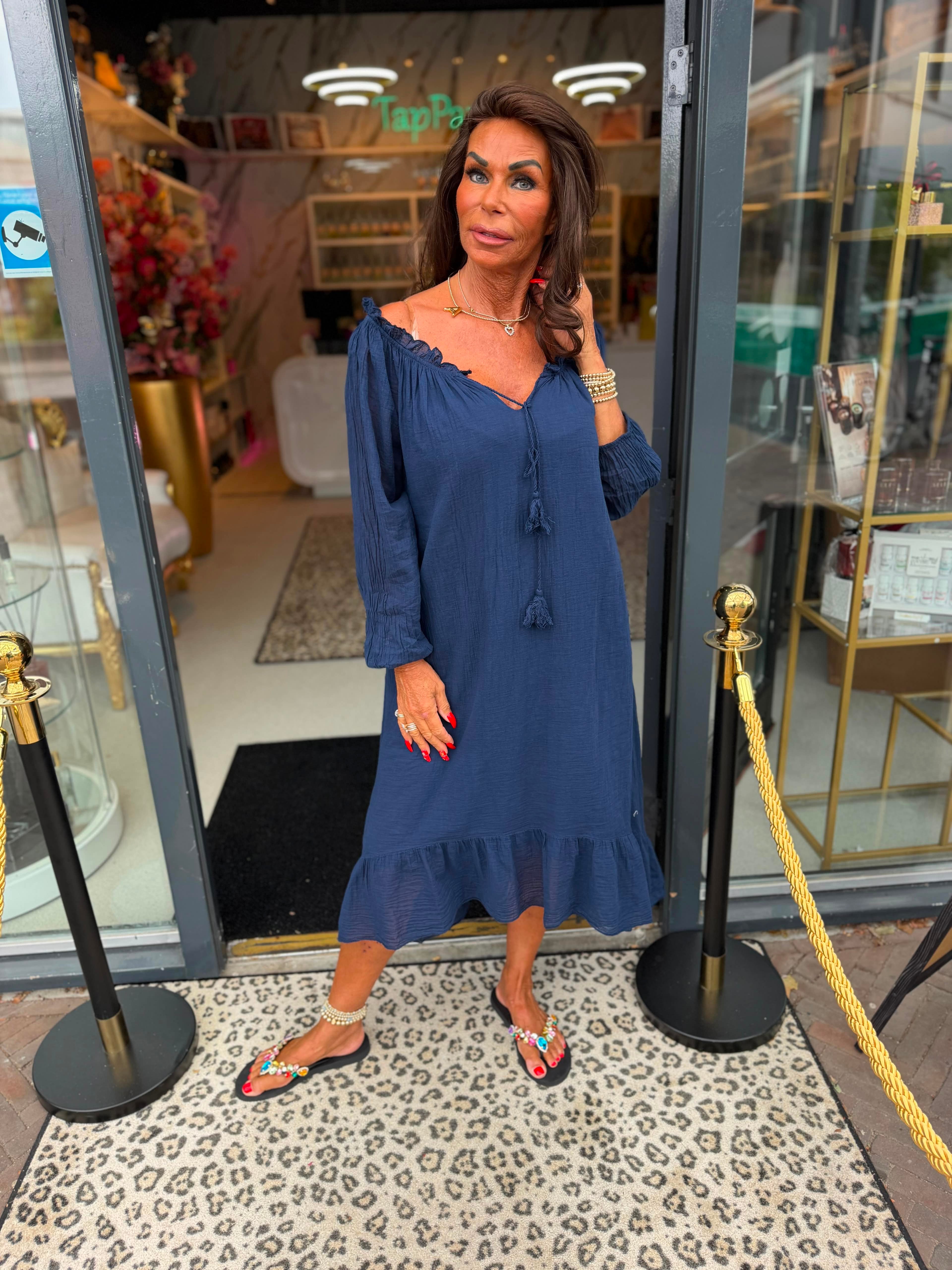 Jurk "Jess” marineblauw