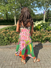 Lurex Jurk “Panter chique” spaghettibandjes