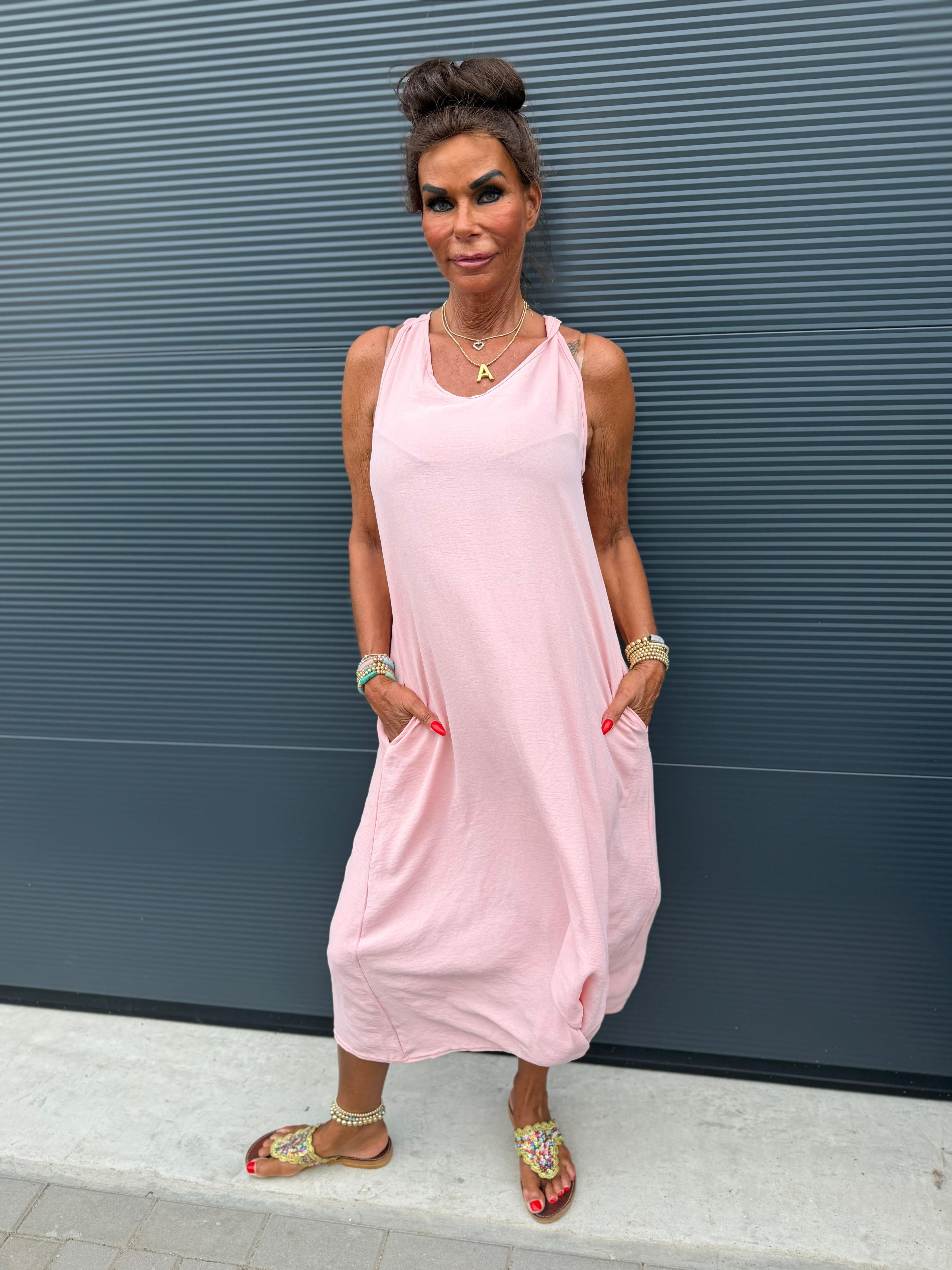 Lange jurk "Catarina" licht roze