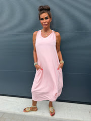 Lange jurk "Catarina" licht roze