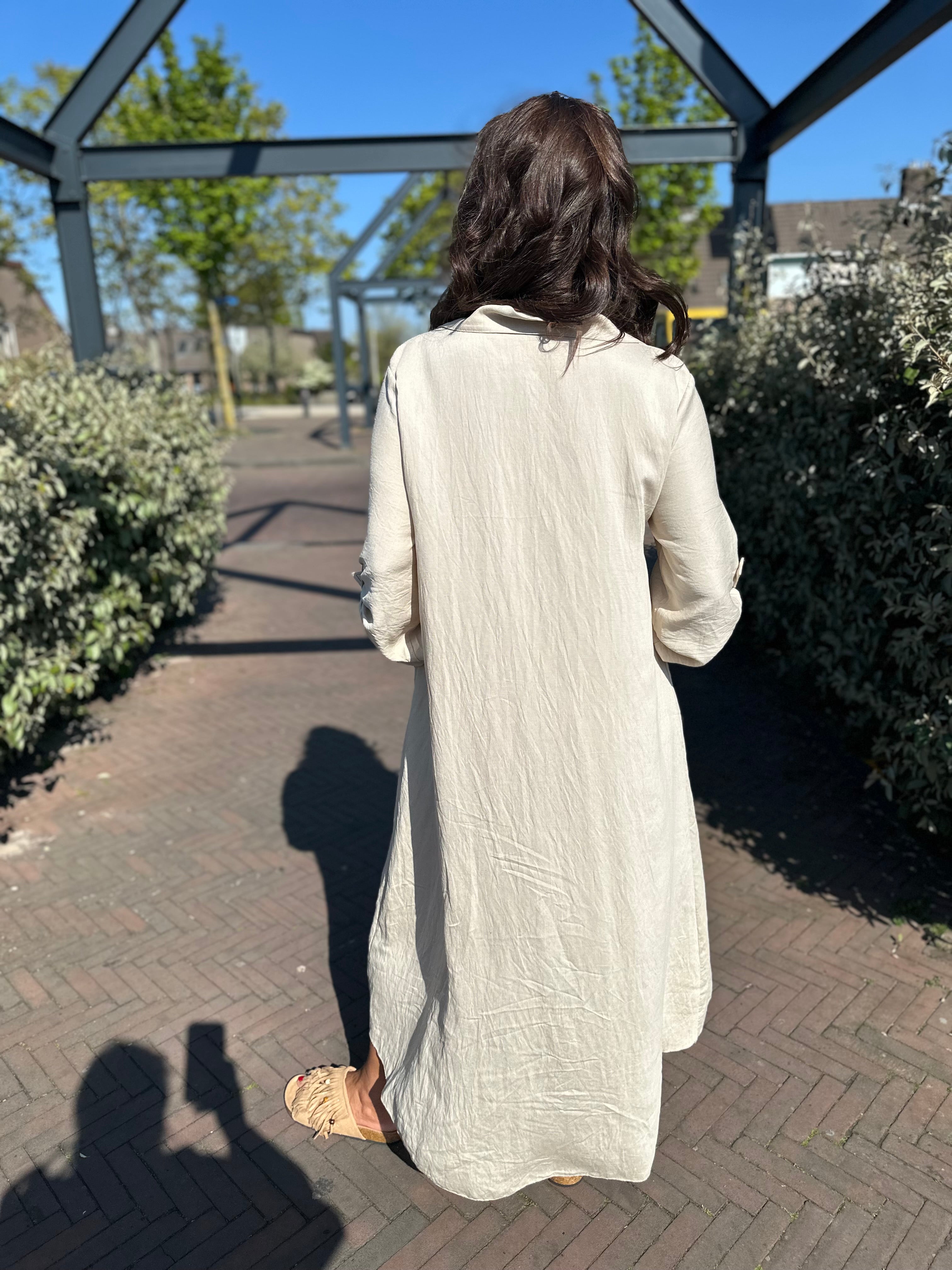 Lange jurk "Lady" Beige