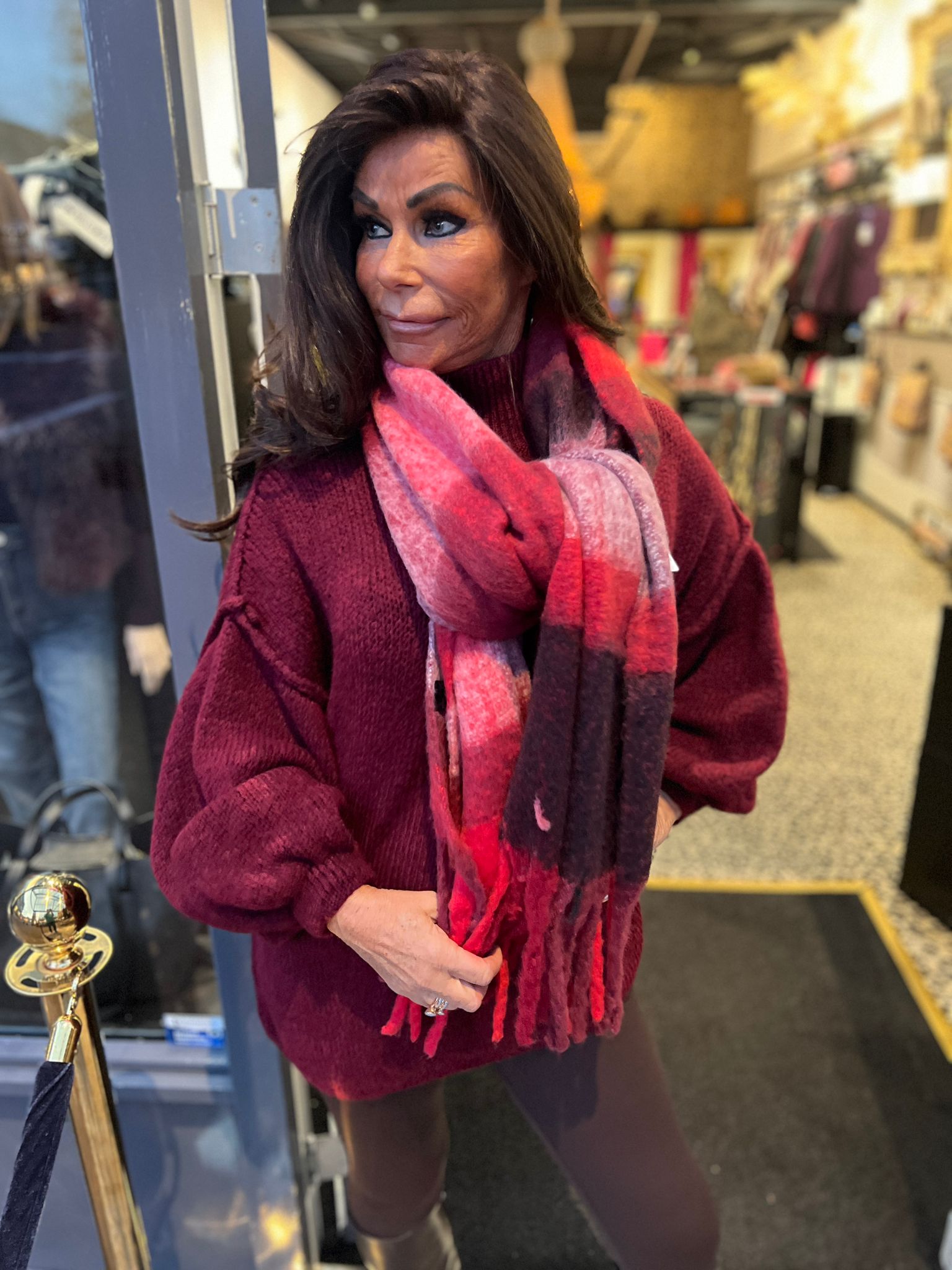 Trui Knitted “oversized” Bordeaux