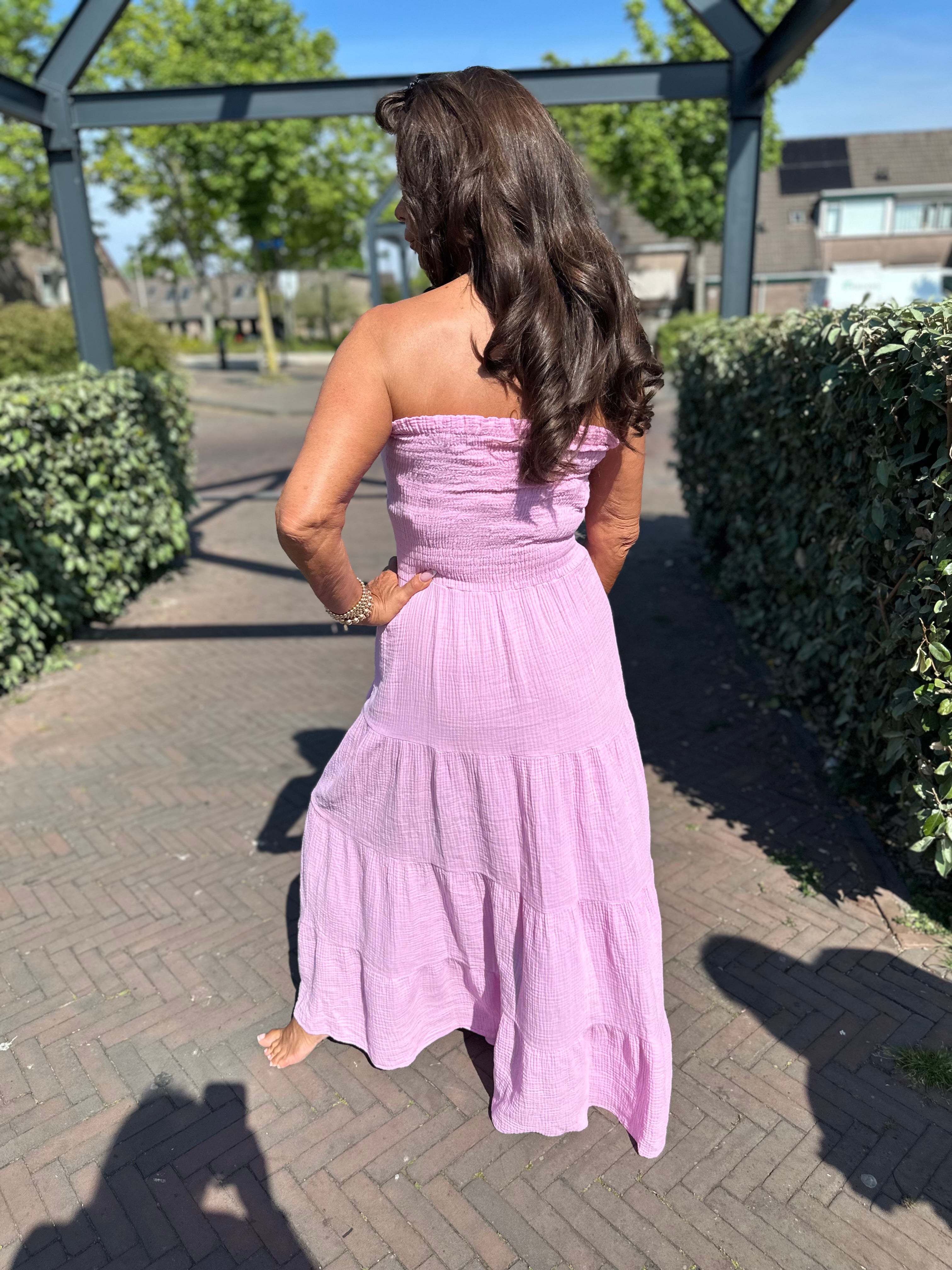 Strapless hydrofiele jurk "Party" licht roze