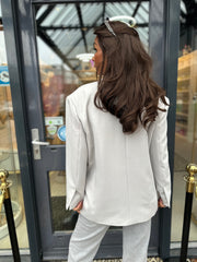 Oversized colbert "Jus de pom"licht Grijs