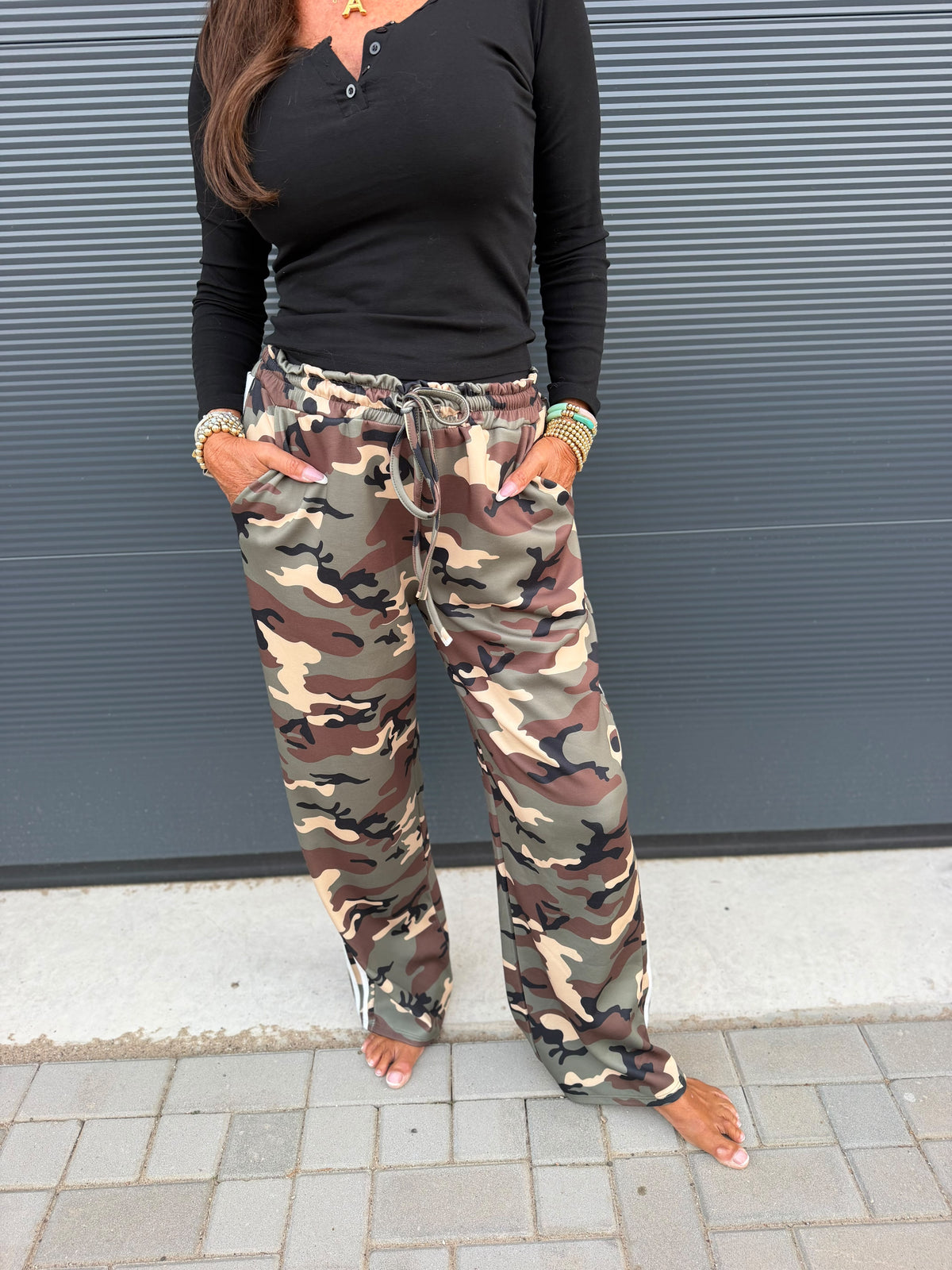 Comfy broek “leger” groen