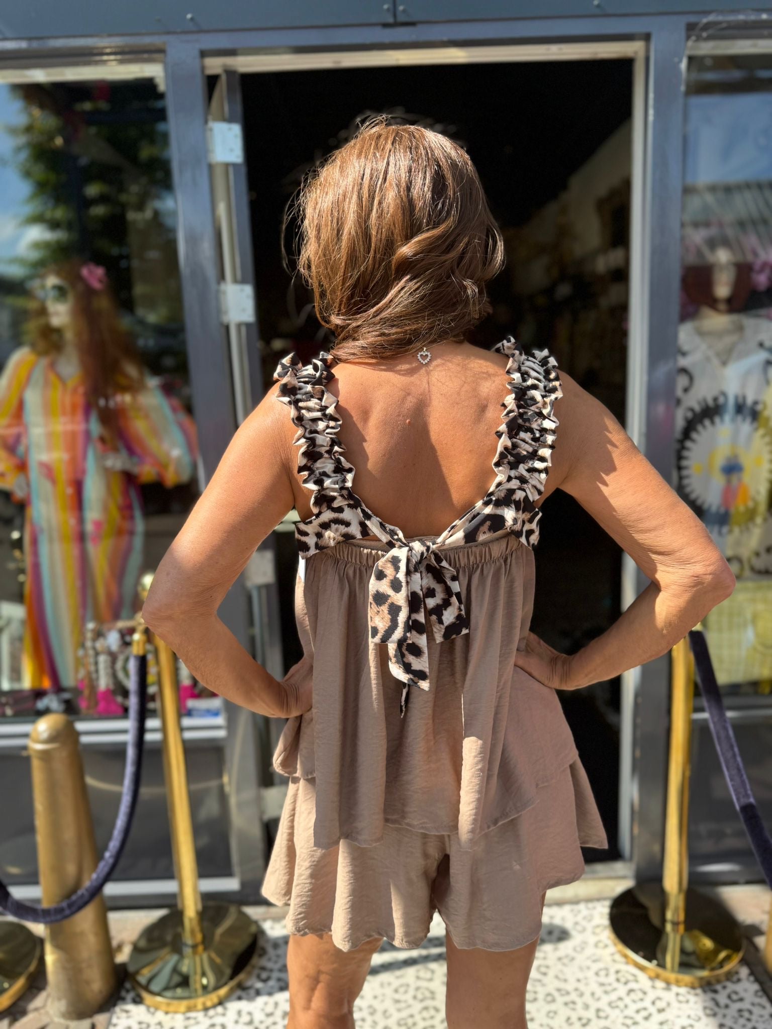2 delig set “Fancy days” Camel/Panter