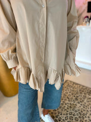 Blouse "Basis ruche" Beige