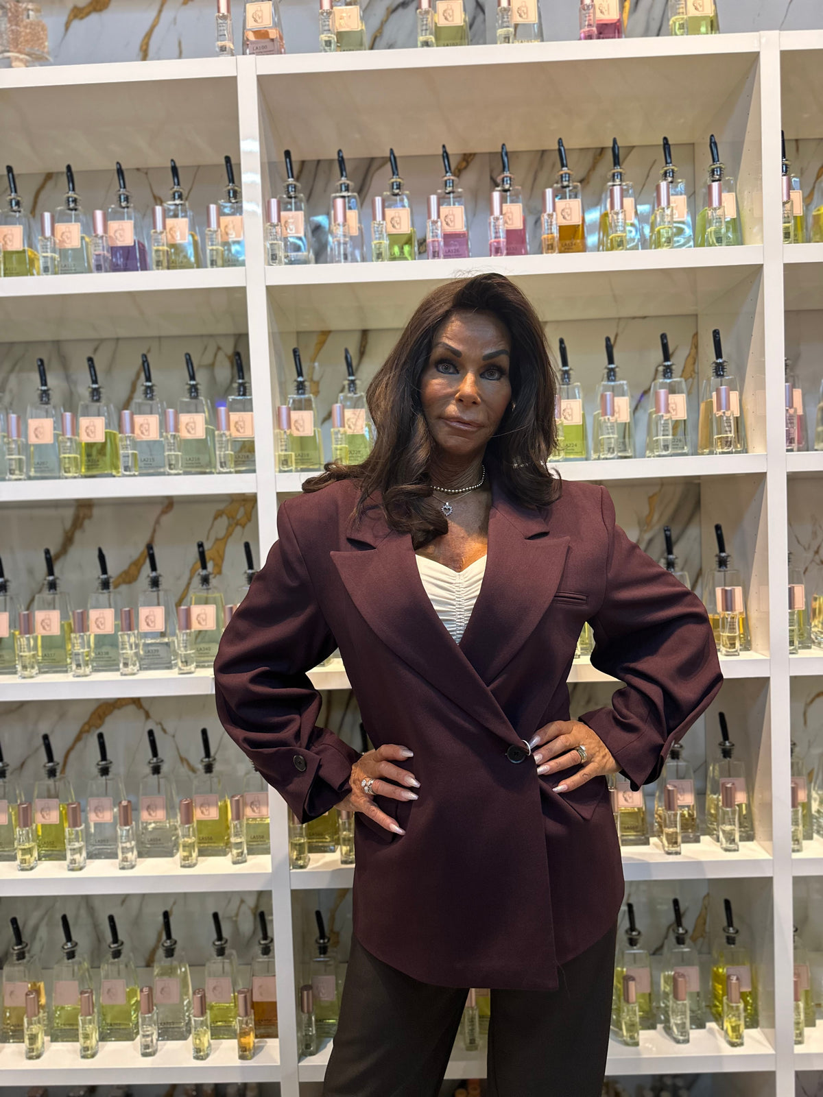 Oversized colbert "Jus de pom twist" Burgundy