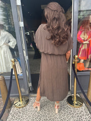 Jurk “Hailey” donkerbruin