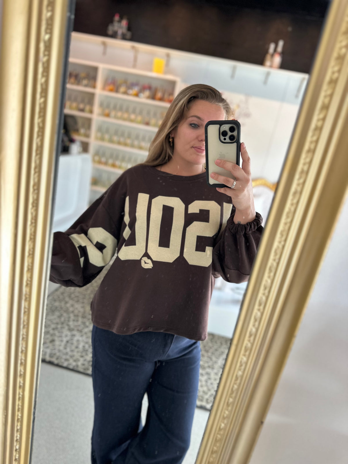 Sweater "BISOUS" Bruin beige