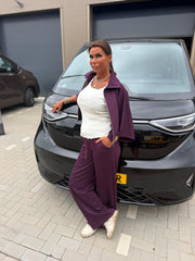 2 delig joggingpak "Dayen" Aubergine