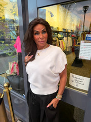 Kort truitje "Fine" off white