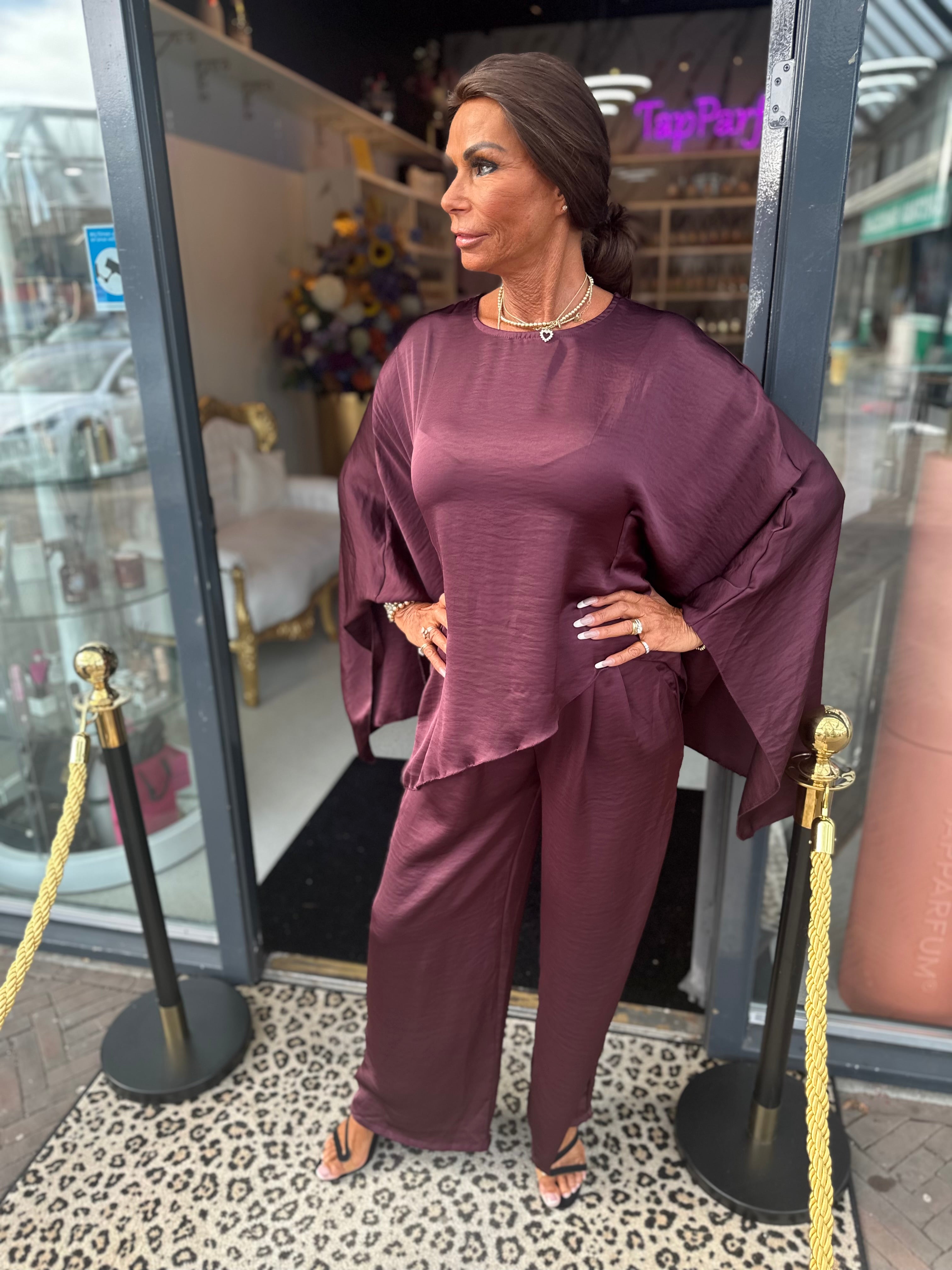 2 delig set "Olivia" Bordeaux