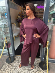 2 delig set "Olivia" Bordeaux