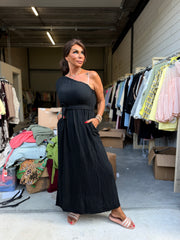 Hydrofiel Jurkje "off shoulder" zwart