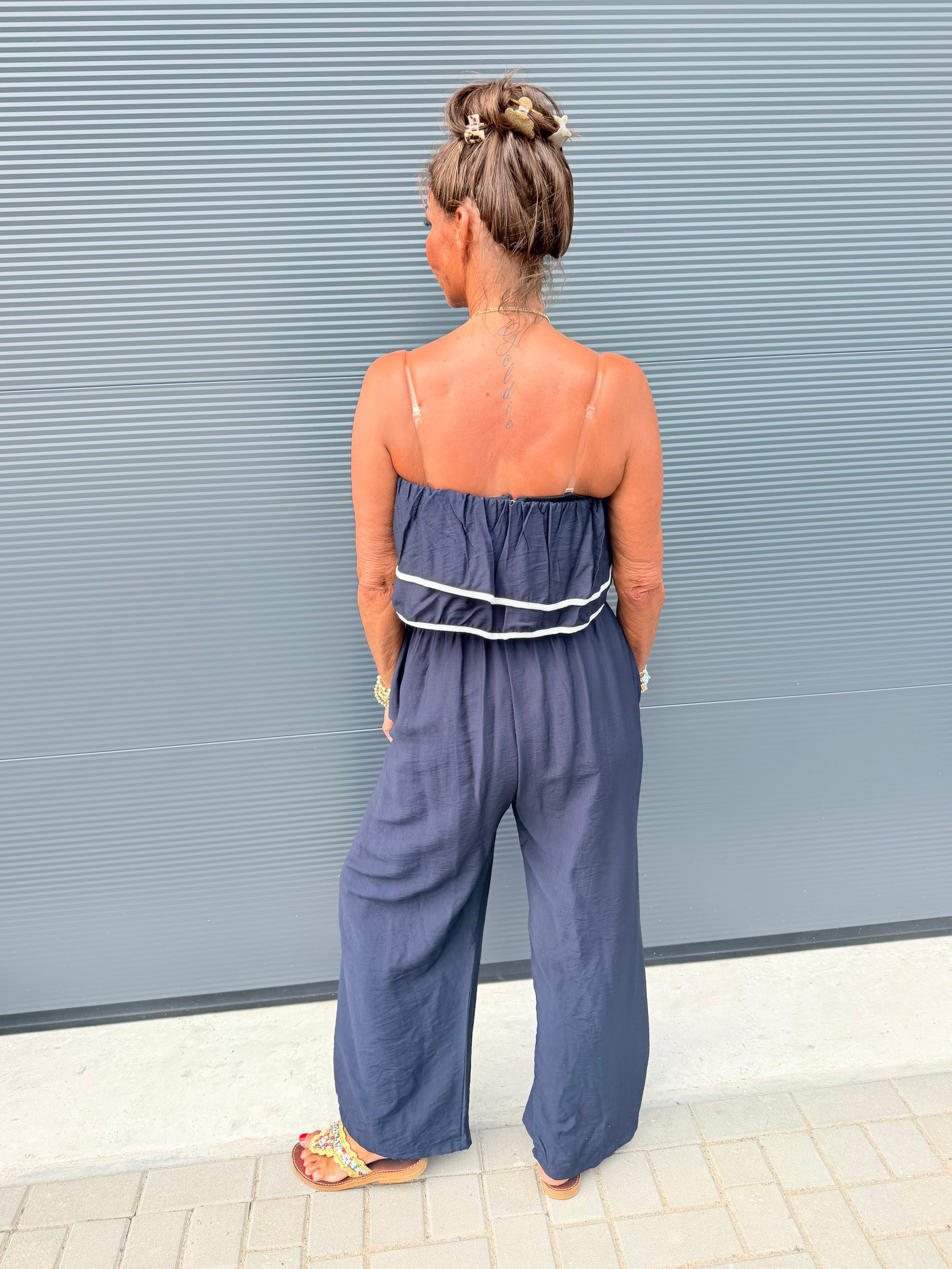 Strapless Jumpsuit "Venezuela" navy