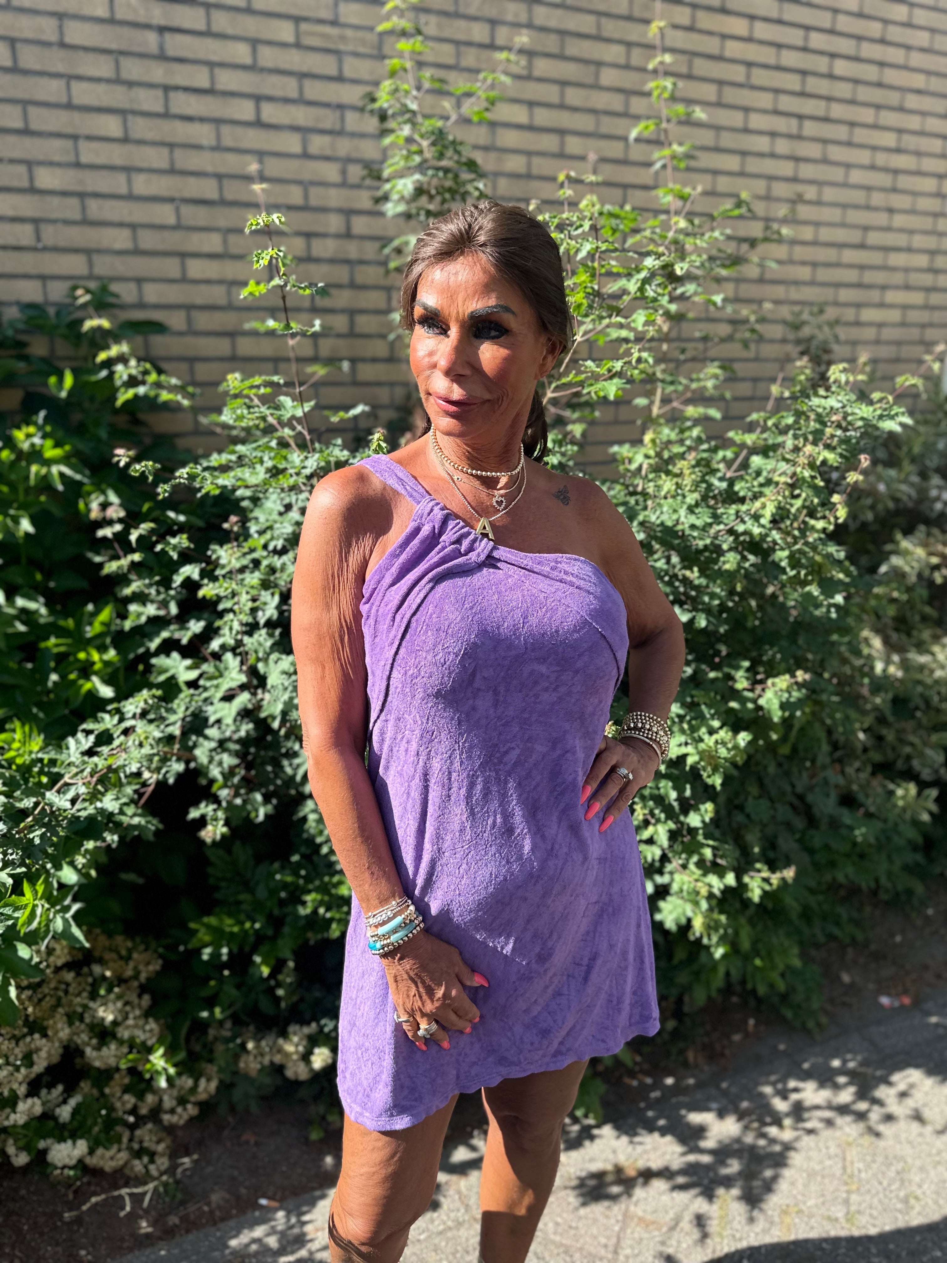 Badstof dress  Jane” Paars”
